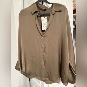 Elegant Zara  Brown Women's Top